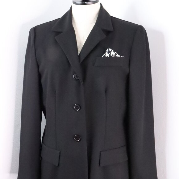 Virgo Womens 14 Petite 2pc Houndstooth Blazer Suit Jacket & Reversible Dress Set - Picture 4 of 14